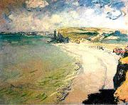 Claude Monet The Beach at Pourville painting